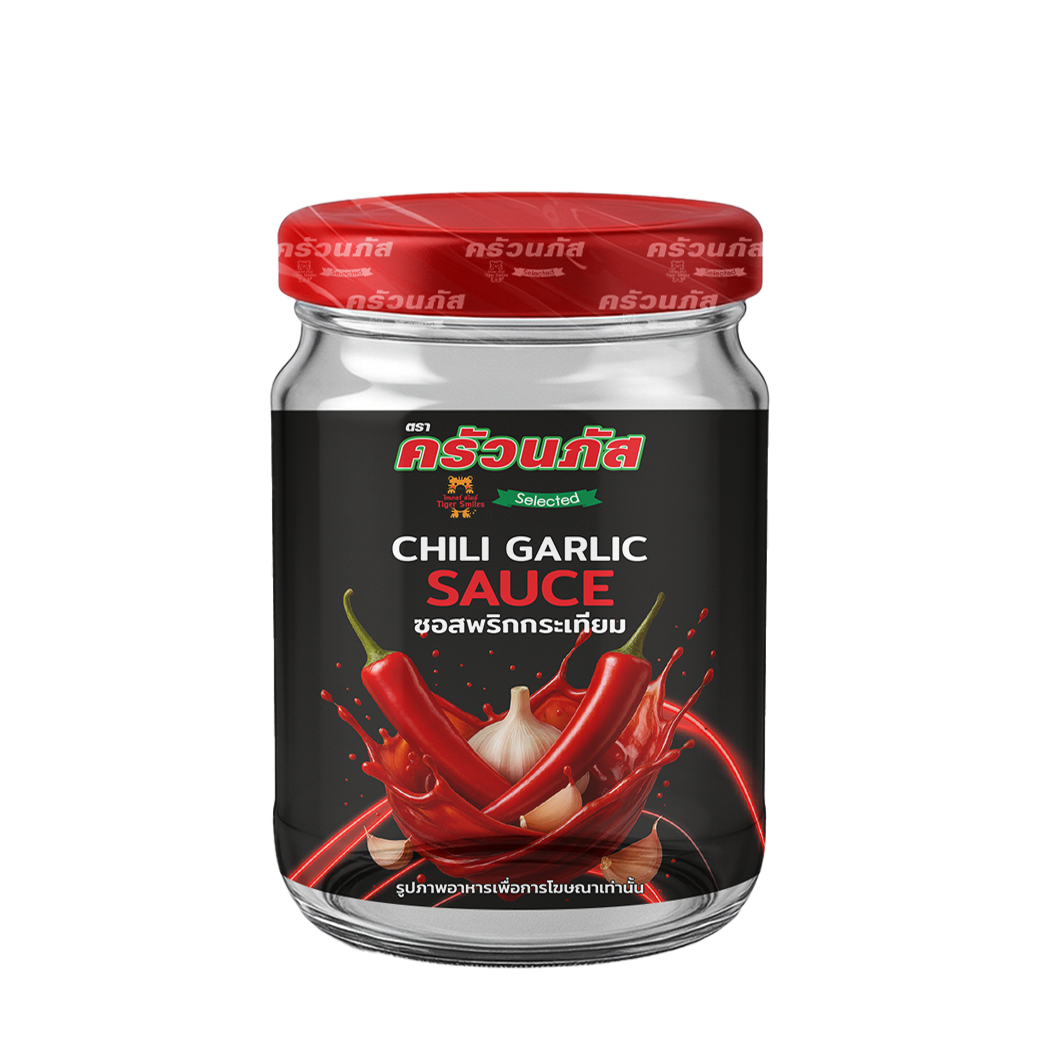 Kruanapat Chili Garlic Sauce (Glass jar) 450g x 24 jar